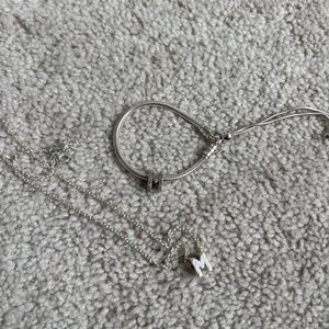 Necklace & bracelet with charms